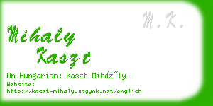 mihaly kaszt business card